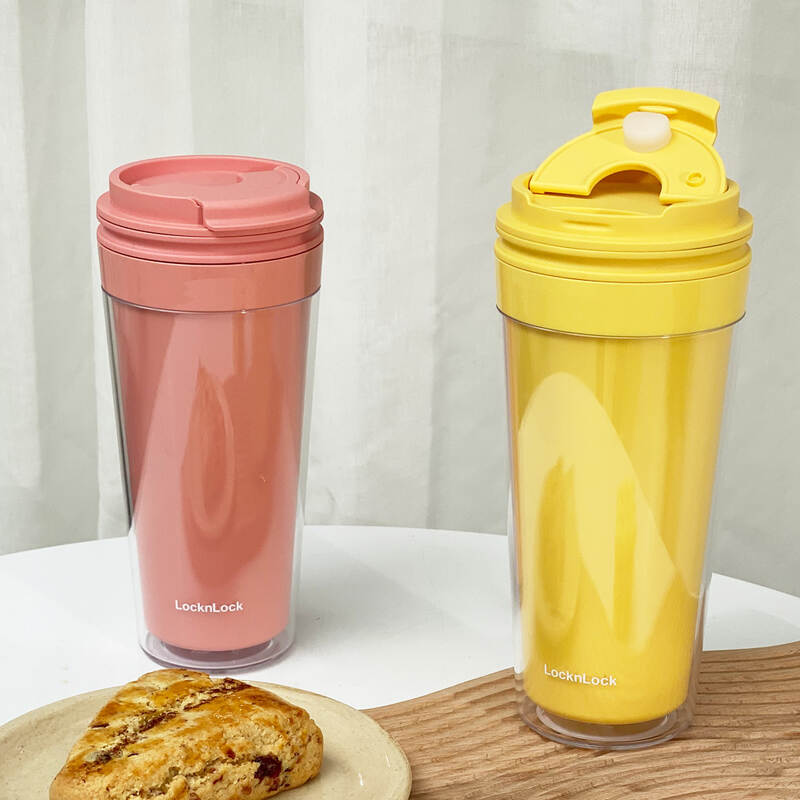 Ly Nhựa 2 Lớp LocknLock Bucket Cold Cup 580ml - 2 Màu (Vàng, Hồng) - HAP519 image number null